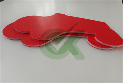 <h3>cut-to-size red on blue double lor HDPE boards for swing base</h3>
